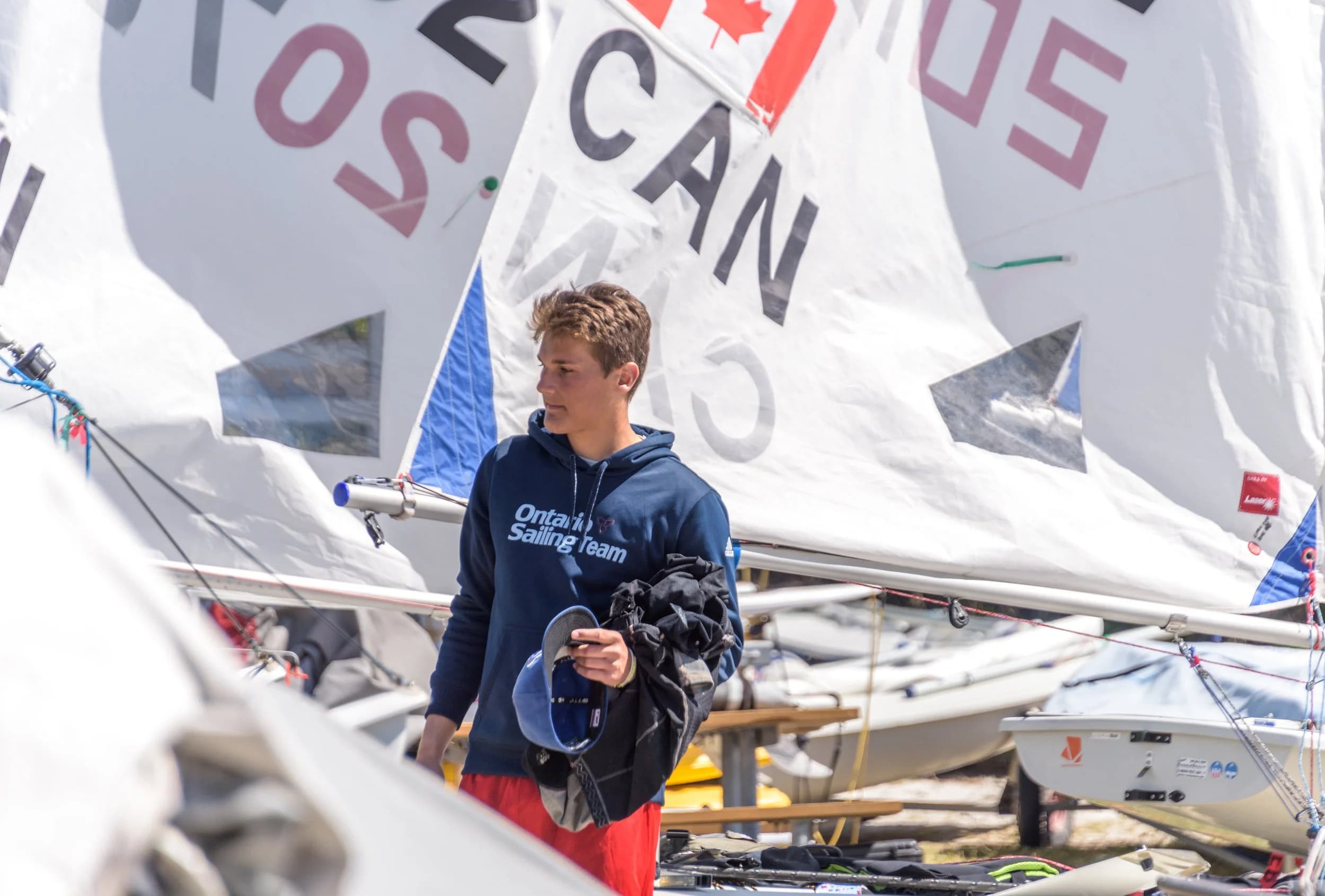 James racing for the Ontario Sailing Team, age 15