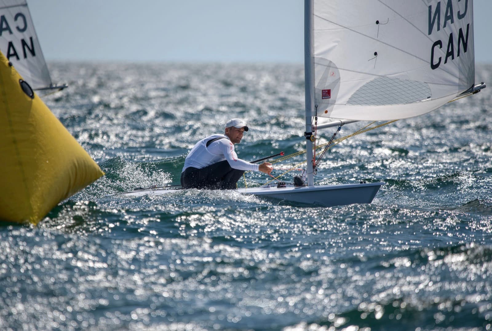 James racing for the Canadian Sailing Team — ILCA 7