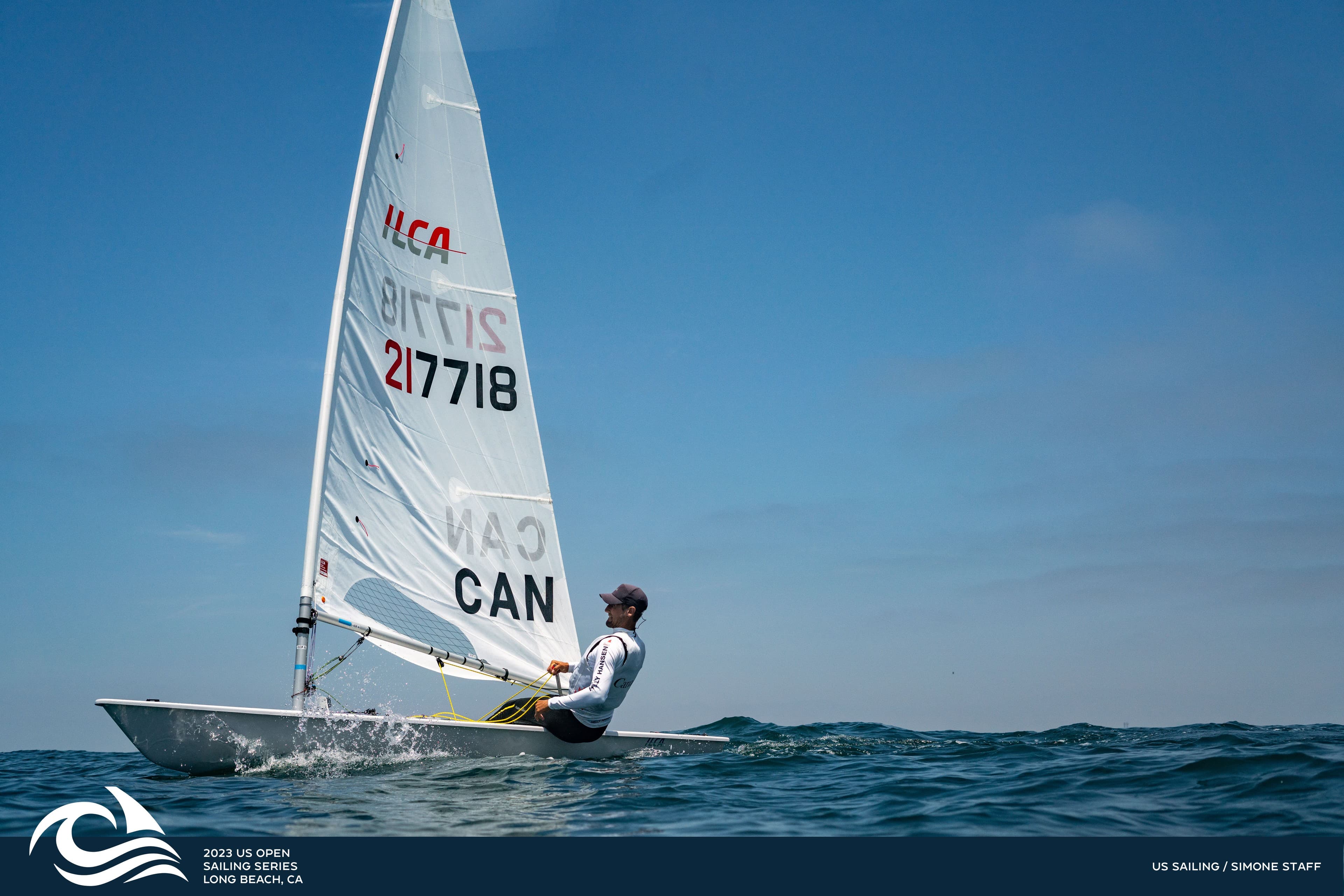 James Juhasz competing at the 2023 US Open Sailing Series, Long Beach